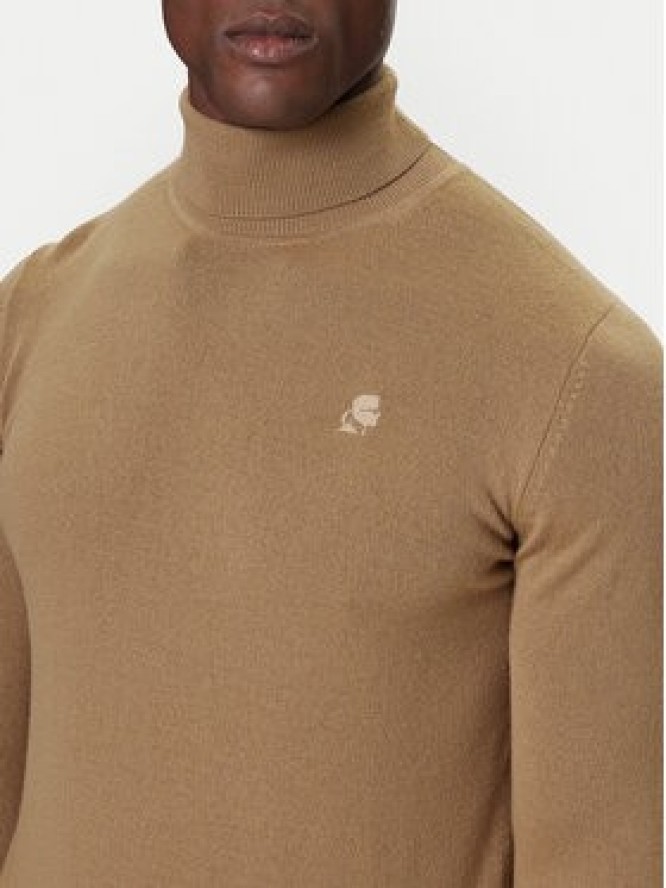 KARL LAGERFELD Golf 655058 554399 Beżowy Regular Fit