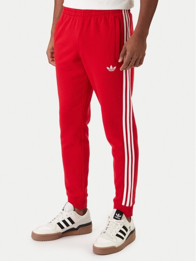 adidas Spodnie dresowe 3-Stripes KE3560 Czerwony Slim Fit