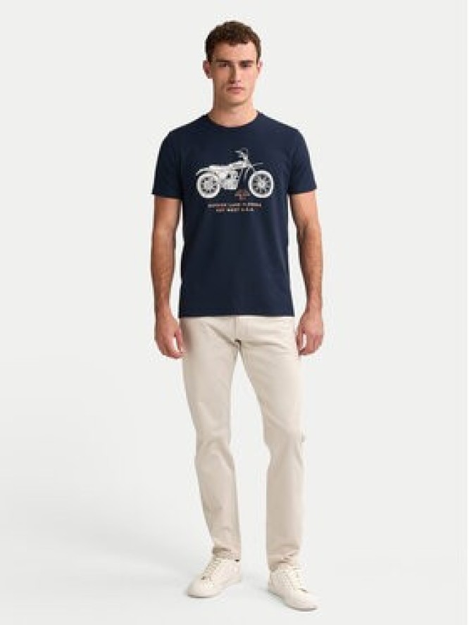 Petrol Industries T-Shirt M-1050-TSR707 Granatowy Regular Fit