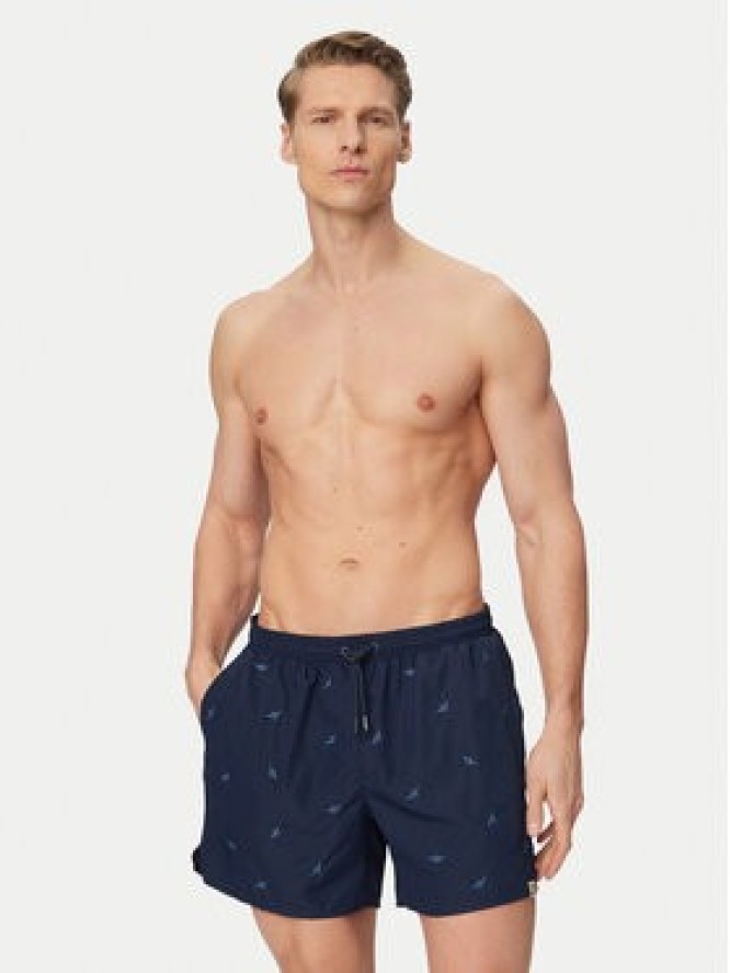 Aeronautica Militare Szorty kąpielowe 261BW0232UCT04317 Granatowy Regular Fit