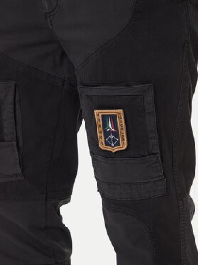 Aeronautica Militare Spodnie materiałowe 252PA1664UCT04241 Czarny Regular Fit