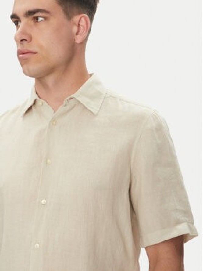 BOSS Koszula 50537382 Beżowy Regular Fit