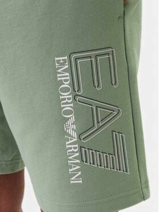 EA7 Emporio Armani Szorty sportowe 7M001315 AF13512 Zielony Regular Fit