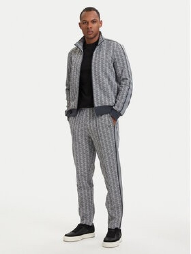 Lacoste Spodnie dresowe Paris Monogram XH1440 Szary Regular Fit