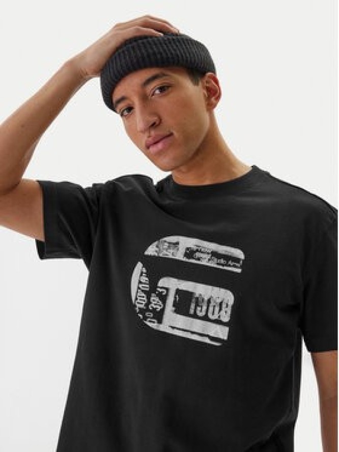G-Star Raw T-Shirt G Icon Graphic D28823-E385 Czarny Regular Fit