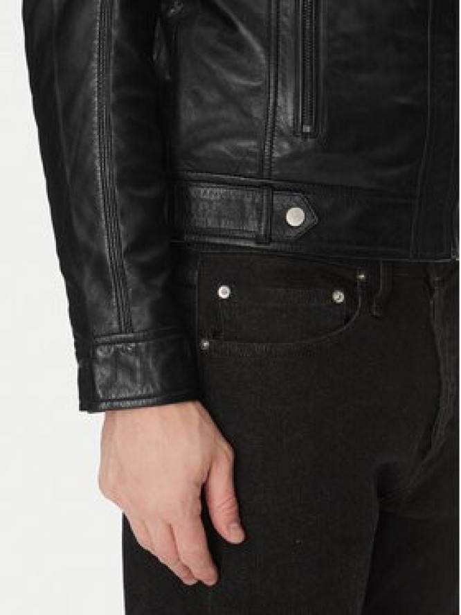 Serge Pariente Kurtka skórzana Erico Czarny Regular Fit