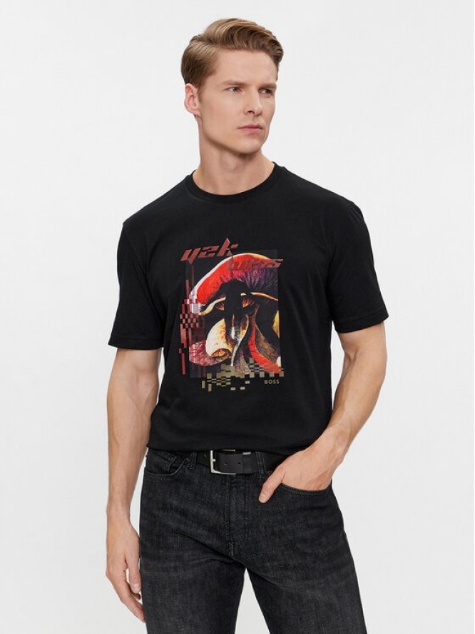 Boss T-Shirt Teemushroom 50509892 Czarny Regular Fit