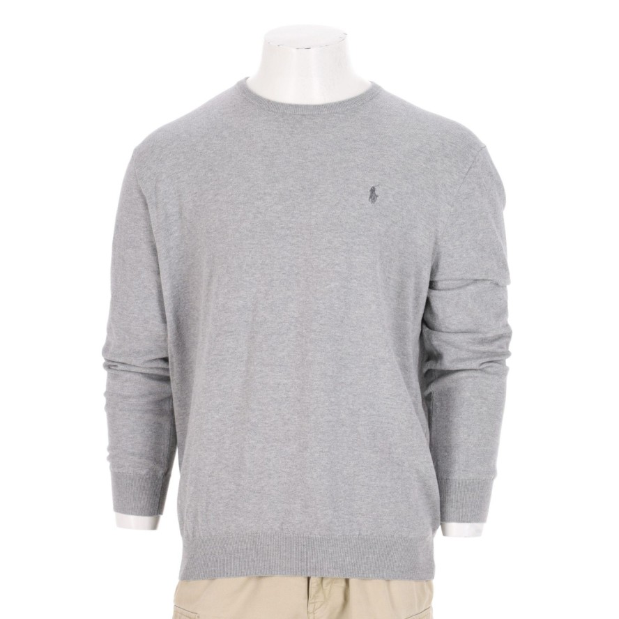 Second life - Sweter męski Polo Ralph Lauren z bawełny Pima, slim fit - Jak nowy