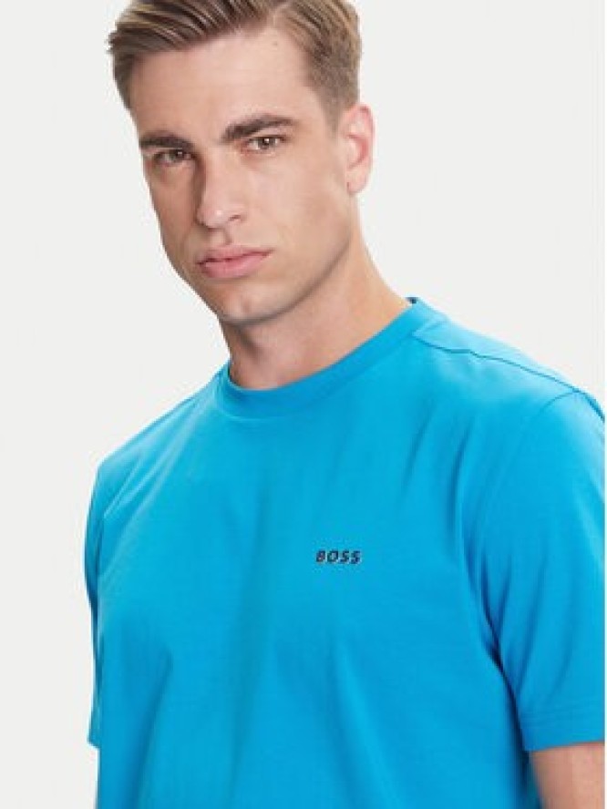 BOSS T-Shirt 50506373 Turkusowy Regular Fit