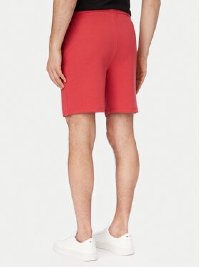 BOSS Szorty sportowe Waffle 50535884 Czerwony Regular Fit