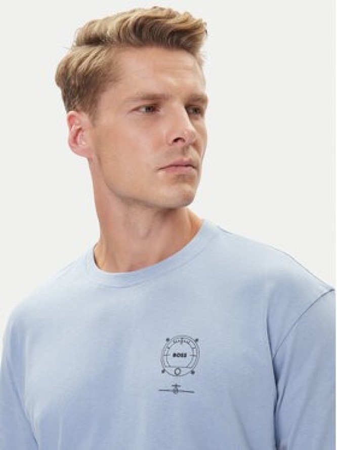 BOSS T-Shirt Te_Voyage 50546370 Niebieski Relaxed Fit