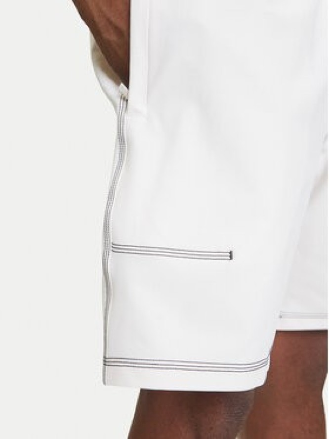 adidas Szorty sportowe Trefoil Essentials KA8541 Écru Loose Fit