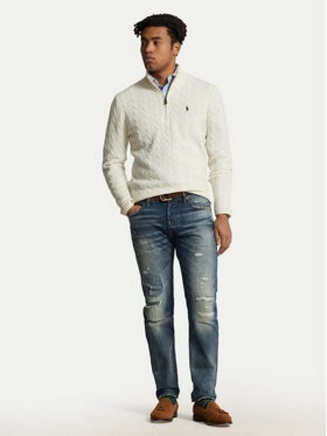 Polo Ralph Lauren Sweter 710876766001 Écru Regular Fit