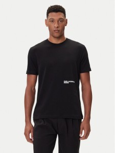 Karl Lagerfeld Jeans T-Shirt A4M17027 Czarny Regular Fit