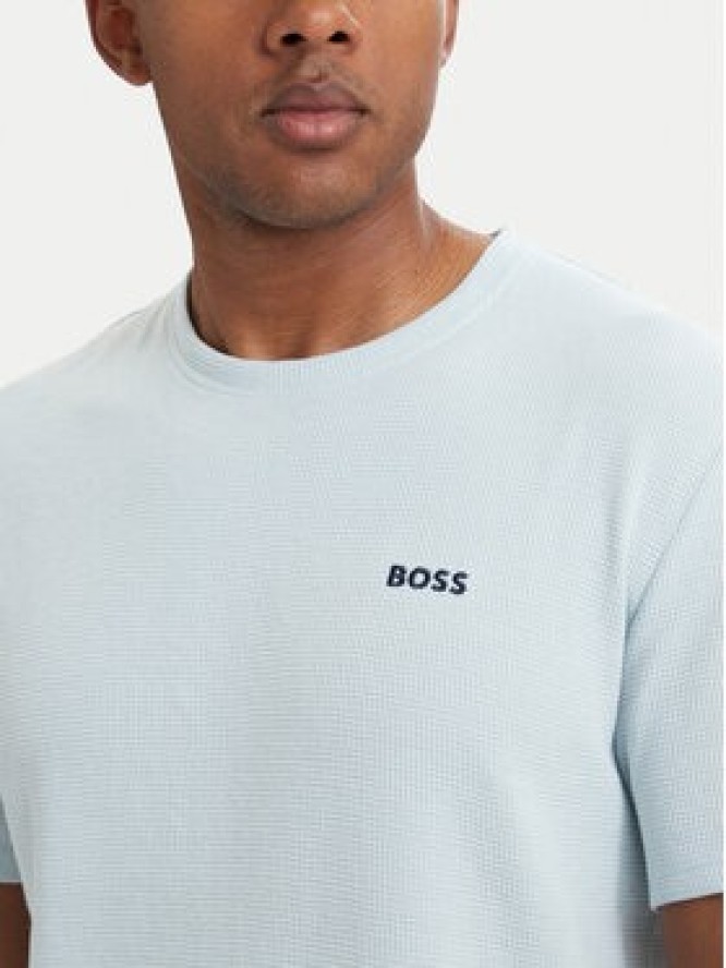 BOSS T-Shirt Waffle 50535891 Niebieski jasny Regular Fit