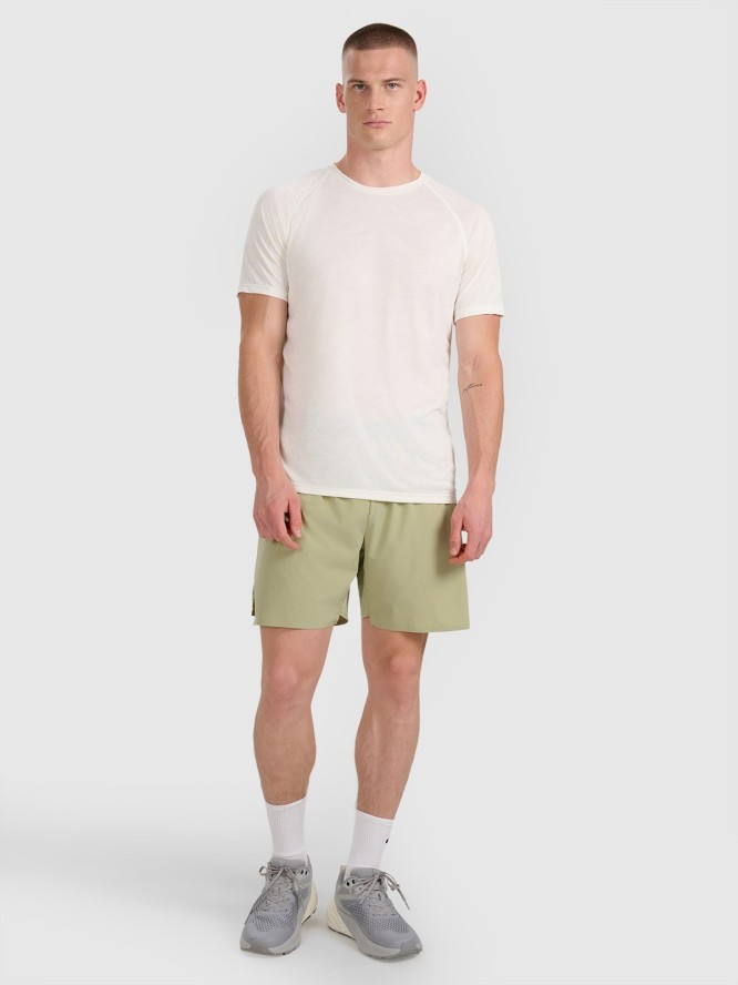 4F Koszulka do biegania szybkoschnąca męska - biała M