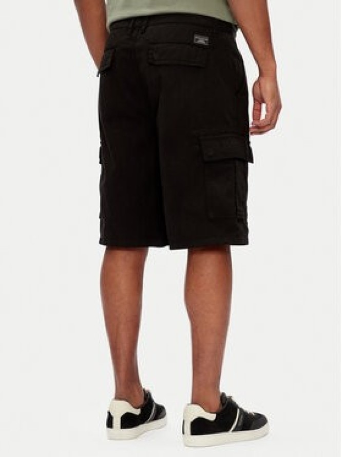 Guess Jeans Szorty materiałowe M5GD45 WGCV1 Czarny Regular Fit