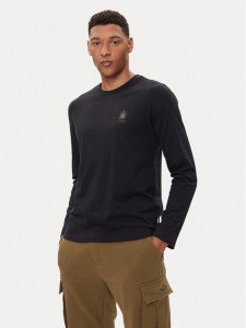 Aeronautica Militare Longsleeve 252TS2468UJ00703 Czarny Regular Fit