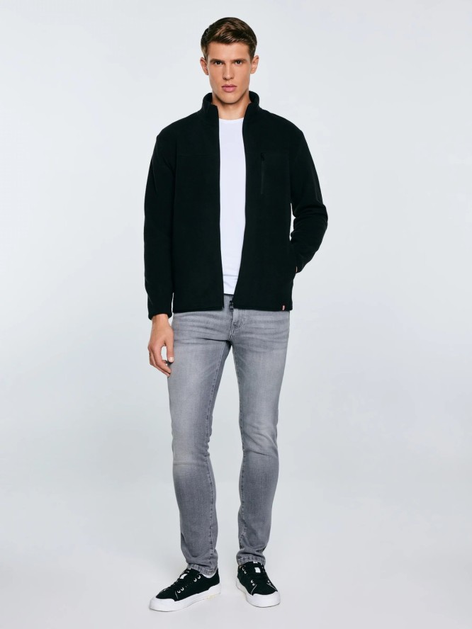 Bluza męska polarowa rozpinana czarna Malkom 906