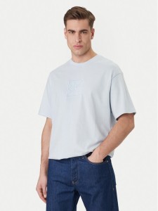 Calvin Klein T-Shirt Emblem Graphic LV14RF817G Błękitny Regular Fit