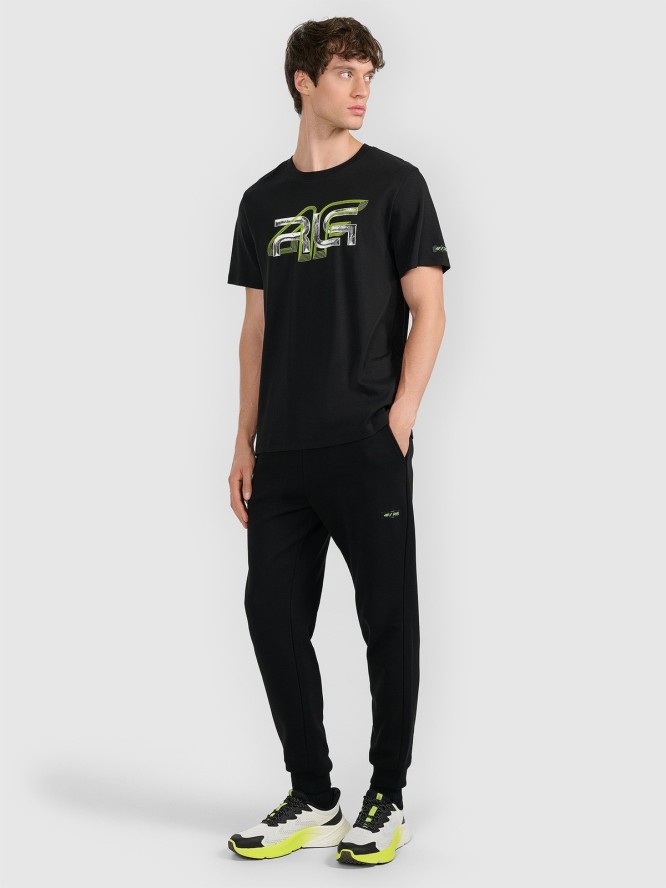 4F T-shirt regular z nadrukiem męski 4F x Robert Lewandowski - czarny M
