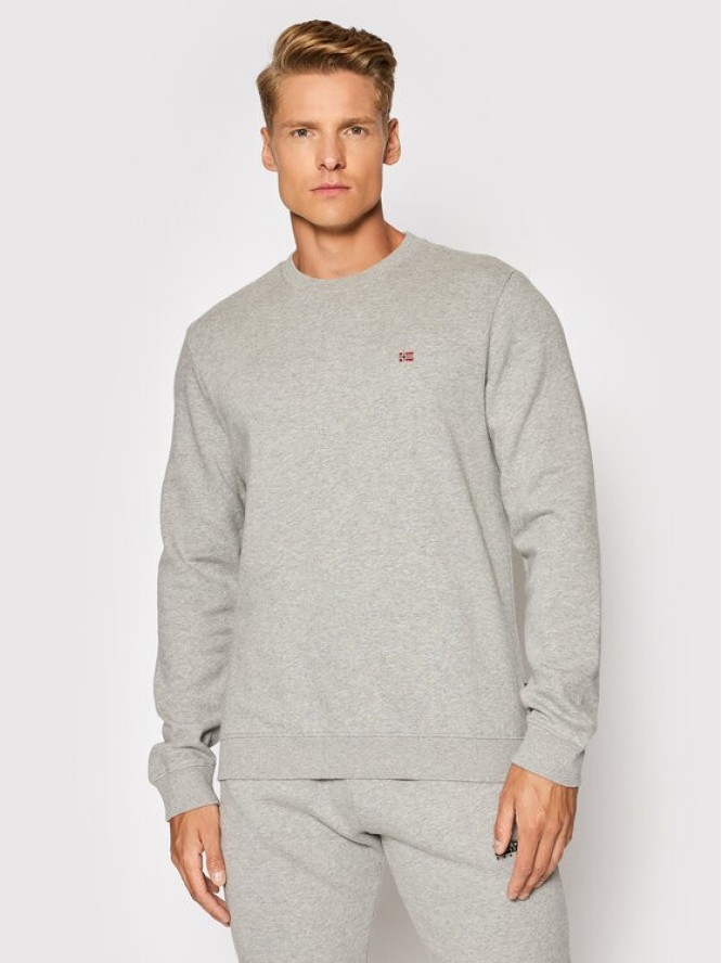 Napapijri Bluza Balis Crew NP0A4FQW Szary Regular Fit