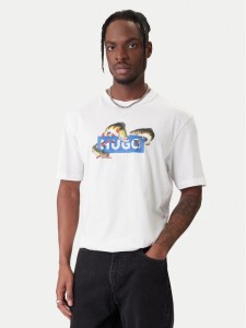 HUGO T-Shirt Nalotrix 50554349 Biały Regular Fit