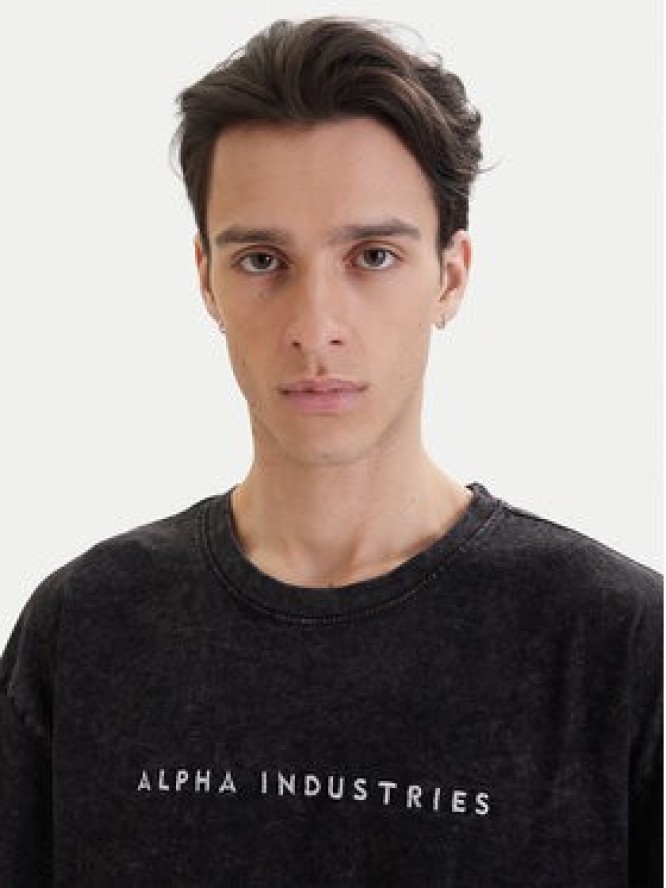 Alpha Industries T-Shirt Acid Logo 258519 Czarny Regular Fit