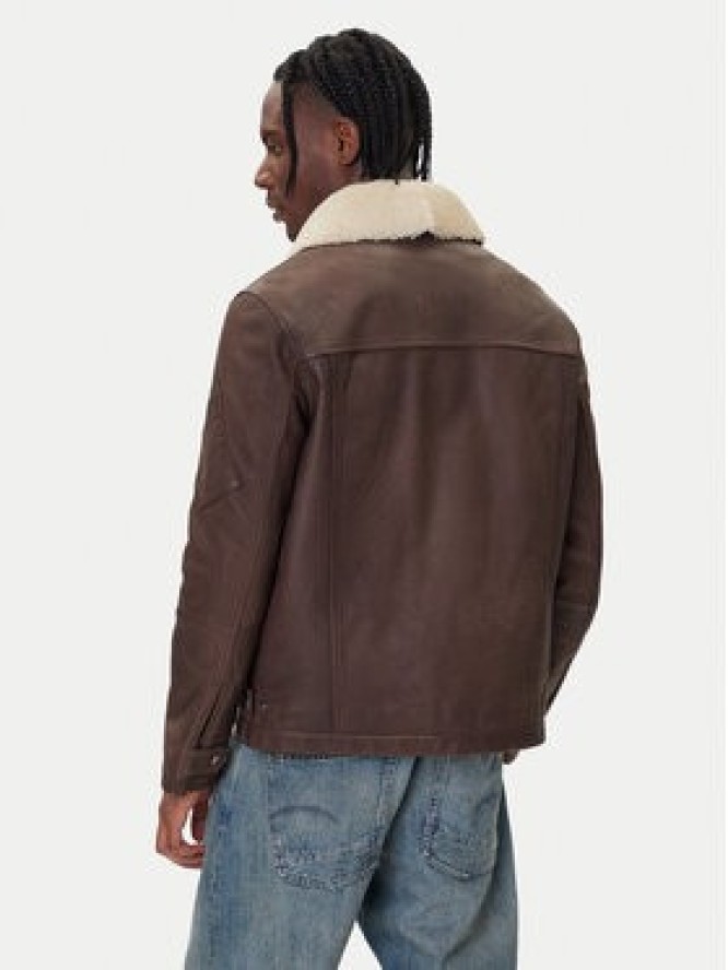 Aeronautica Militare Kurtka skórzana 252PN0960UPL00304 Brązowy Regular Fit