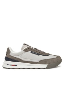 Tommy Hilfiger Sneakersy Retro Runner Nylon Mix FM0FM05523 Beżowy