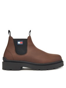 Tommy Jeans Sztyblety Tjm Chelsea Leather Wl EM0EM01670 Brązowy