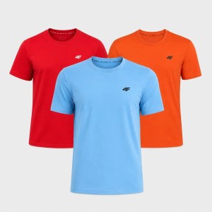 KOMPLET KOSZULEK MĘSKICH 4F ZESTAW 3PAK NA CO DZIEŃ T-SHIRT SPORTOWY