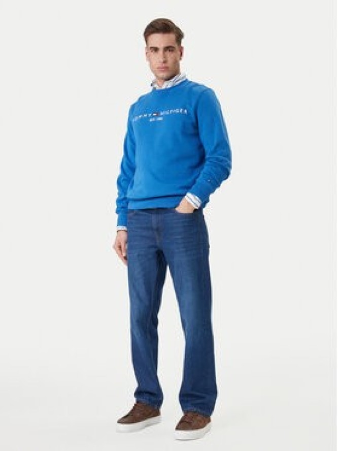 Tommy Hilfiger Bluza Logo MW0MW11596 Niebieski Regular Fit