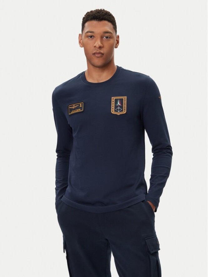 Aeronautica Militare Longsleeve 252TS2488UJ00710 Granatowy Regular Fit