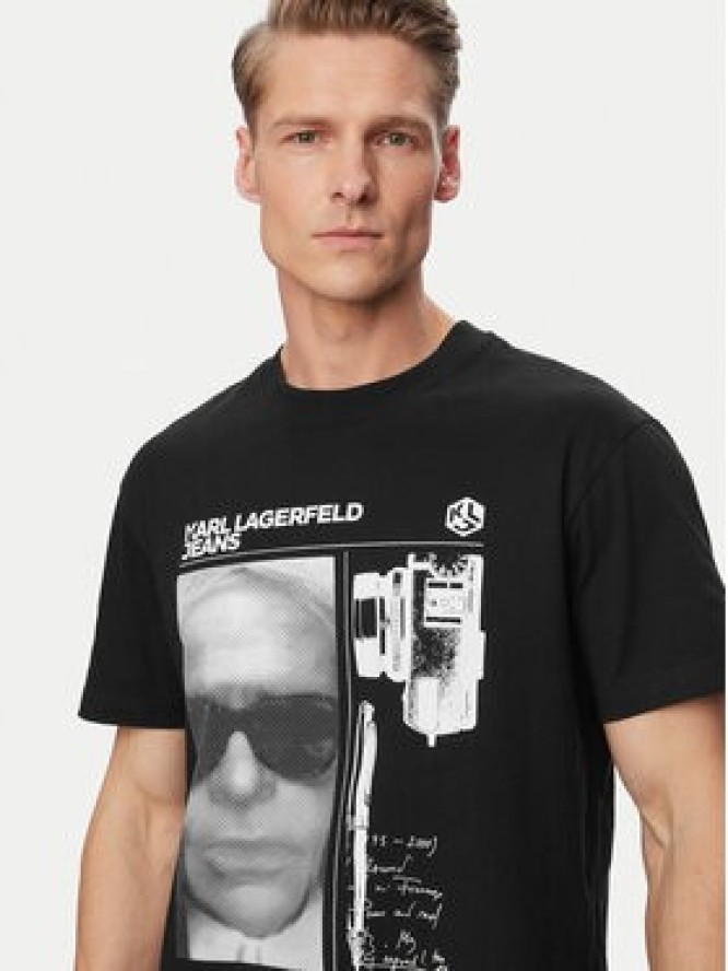 Karl Lagerfeld Jeans T-Shirt B2M17067 Czarny Regular Fit