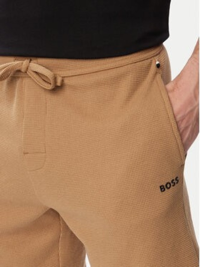 BOSS Szorty sportowe Waffle 50535884 Beżowy Regular Fit