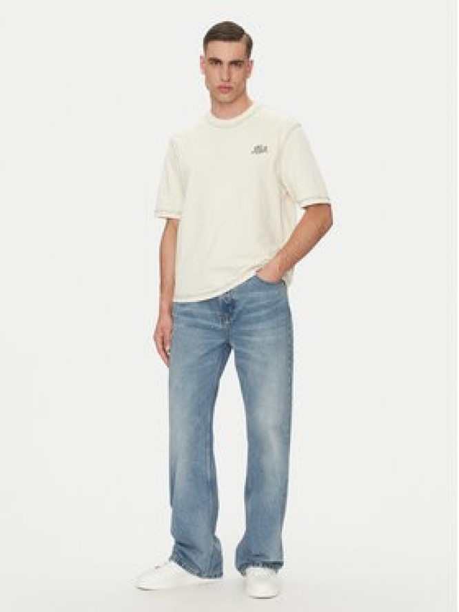 AMI Paris T-Shirt HTS029.JE0118 Beżowy Regular Fit