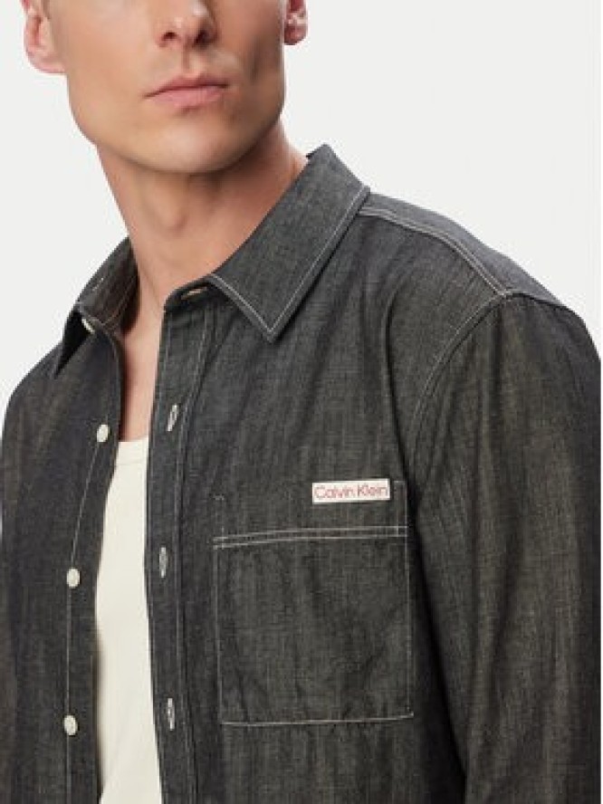 Calvin Klein Jeans Koszula jeansowa LV04RG115G Czarny Regular Fit