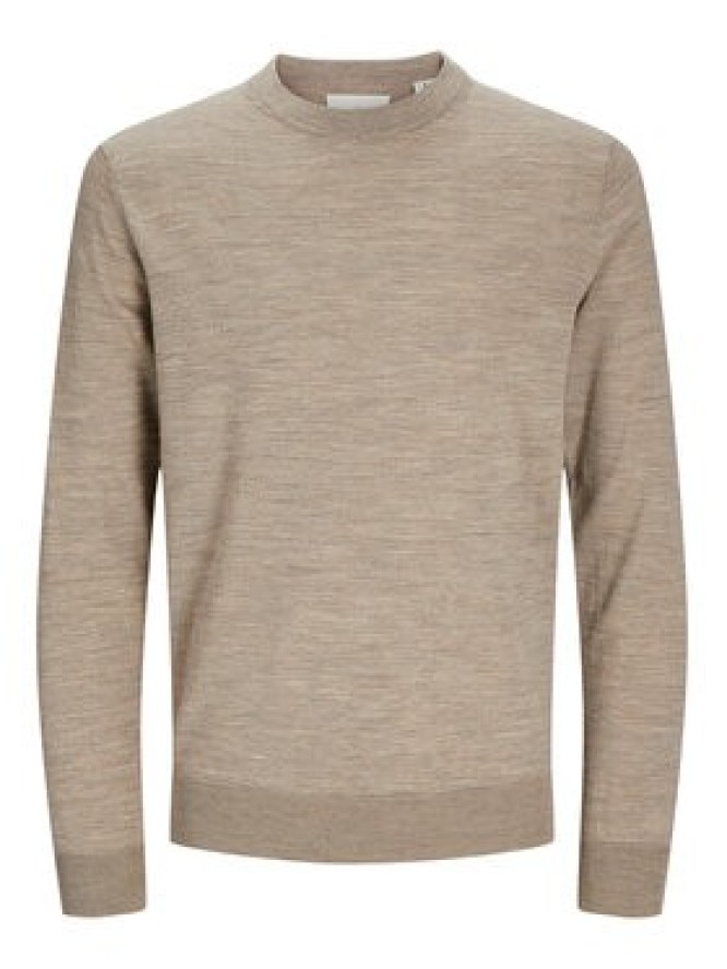 Jack & Jones Sweter Merino 12216817 Szary Regular Fit