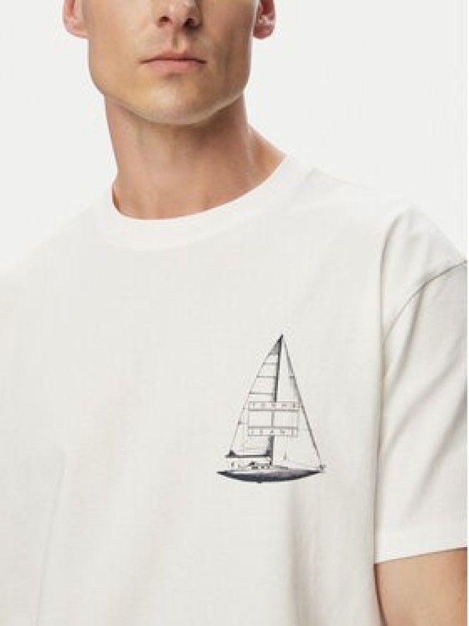 Tommy Jeans T-Shirt Sailboat DM0DM23184 Biały Regular Fit