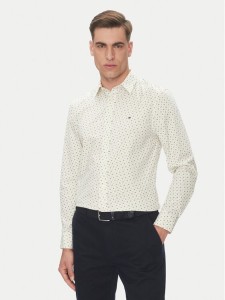 Tommy Hilfiger Koszula MW0MW38559 Beżowy Slim Fit