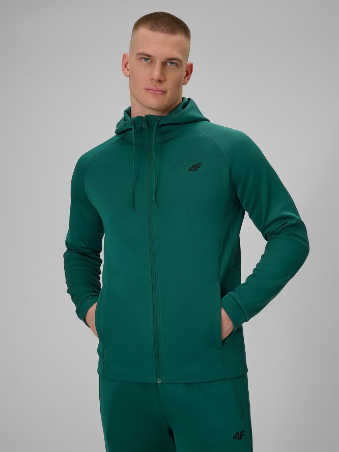 4F Bluza treningowa regular szybkoschnąca męska - zielona 3XL