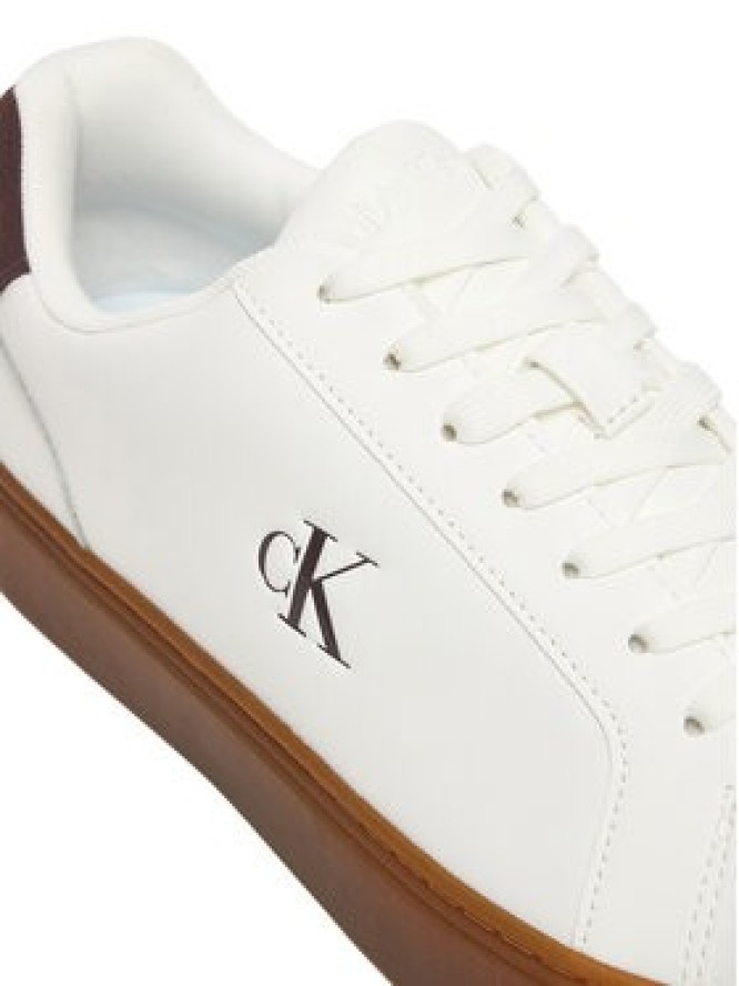 Calvin Klein Sneakersy Classic Cupsole Laceup Lth YM0YM01435 Biały