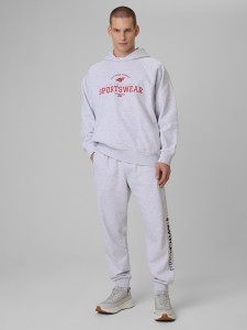 4F Spodnie dresowe joggery męskie - szare M