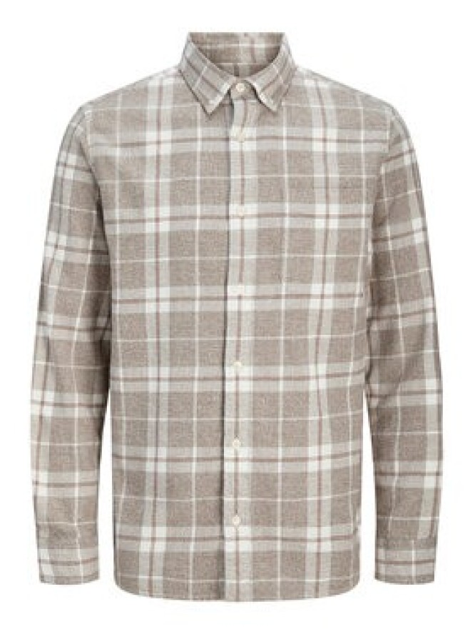 Jack & Jones Koszula Blubrook 12282354 Beżowy Regular Fit