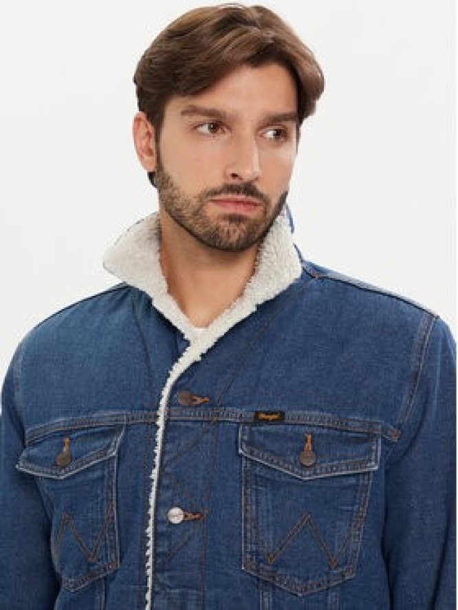 Wrangler Kurtka jeansowa Sherpa Classic 112371440 Niebieski Regular Fit