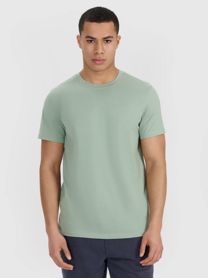 4F T-shirt regular gładki męski (2-pack) - multikolor M