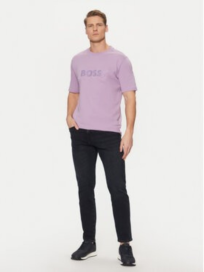 BOSS T-Shirt 50531271 Fioletowy Regular Fit