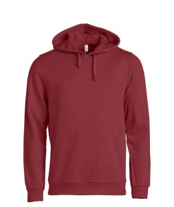 clique Basic Hoody — unisex bluza z kapturem, trwała – burgundy