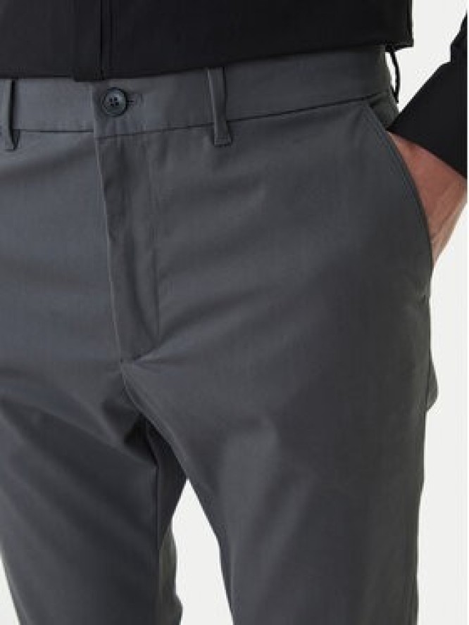 Calvin Klein Chinosy LV04LD613G Szary Slim Fit